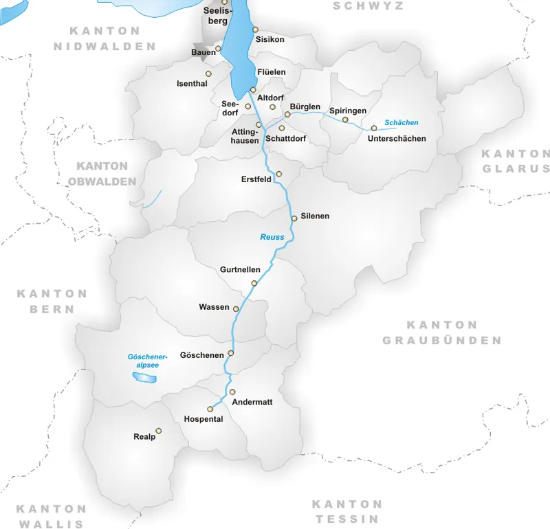 Karte Gemeinde Seelisberg (before 8 June 2005)