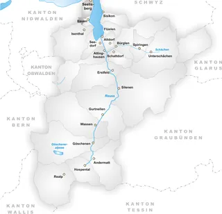 Karte Gemeinde Seelisberg (before 8 June 2005)