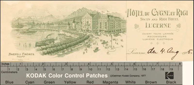 Hôtel du Cygne et Rigi Lucerne (1905)