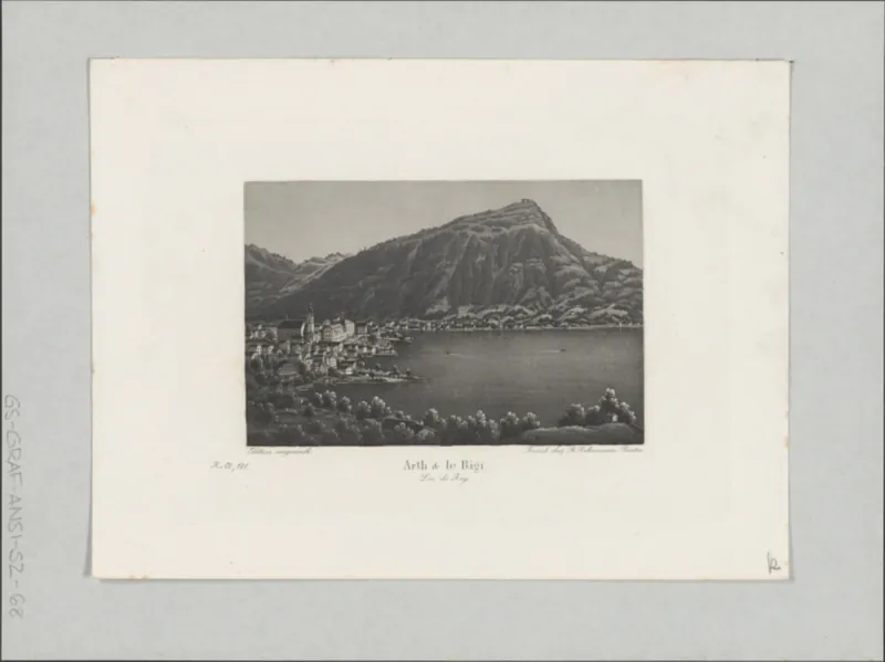 Arth & le Rigi . Lac de Zug (19th cent.)