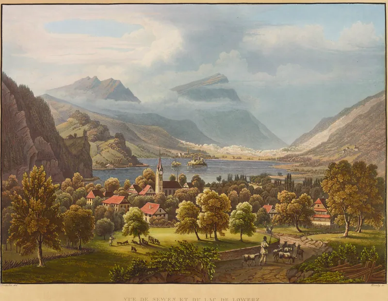 CH-NB - Seewen, von Osten, mit Lauerzersee - Collection Gugelmann - GS-GUGE-WINTERLIN-C-1 (Unknown date)
