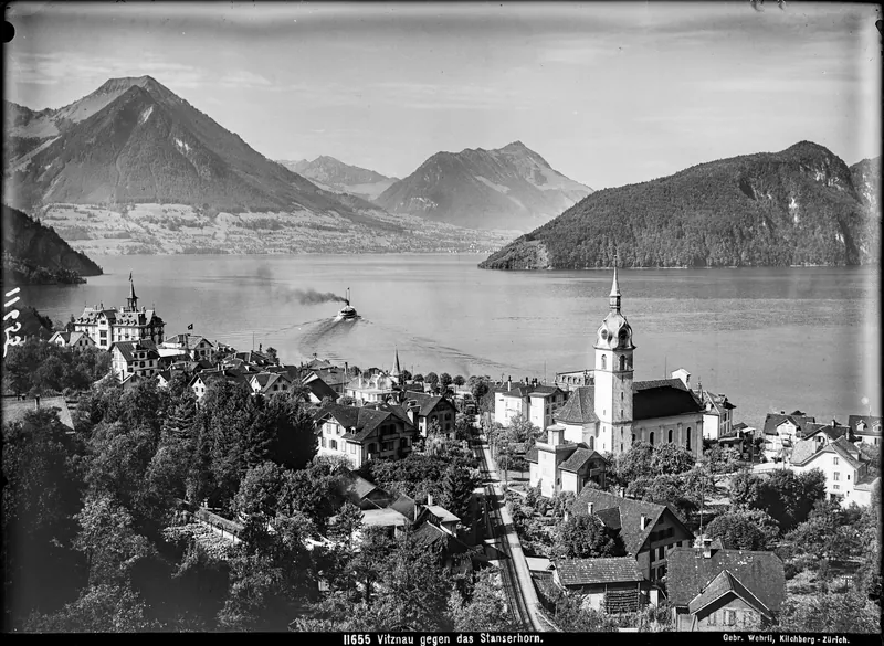 Vitznau, Ortsteilansicht (circa 1910)