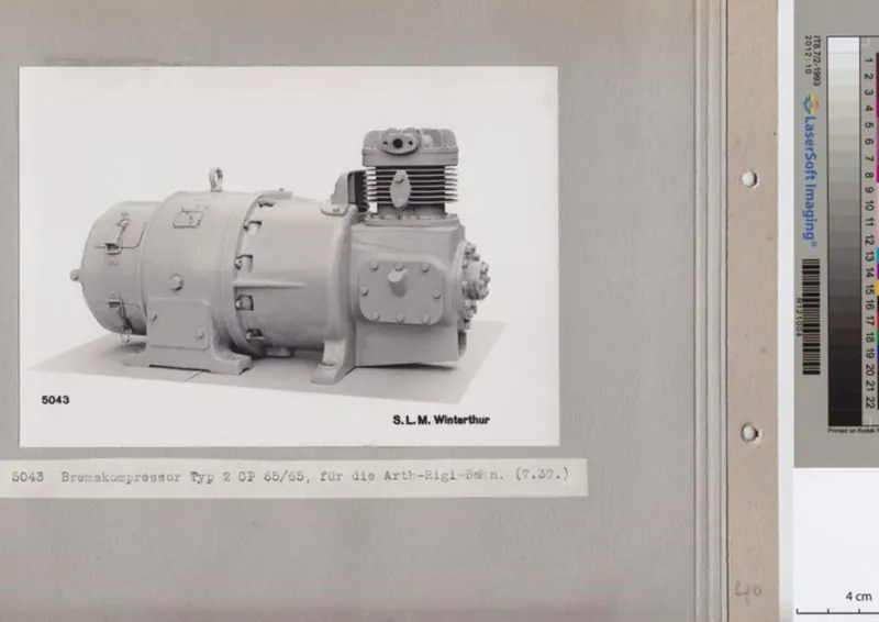Bremskompressor Typ 2 CP 65/65, für die Arth- Rigi -Bahn (ca. 07.1939)