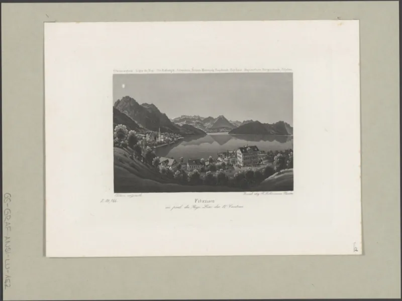 Fitznau au pied du Rigi . Lac des IV Cantons (from 1837)