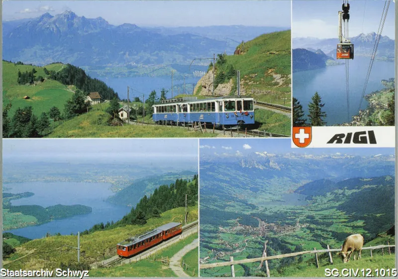 Rigi: Ausblick vom Rigi auf Zuger-, Lauerzer- und Vierwaldstättersee (keine Angabe)