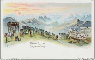 Sonnenaufgang auf Rigi-Kulm (ca. 1905)