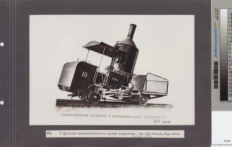Vitznau- Rigi -Bahn H 1/2, Baujahr 1873, Betriebsnummer 10, Fabriknummer 4, Ordre 1 (ca. 1925)