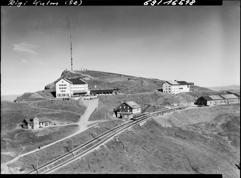 Rigi Kulm, mountain station with hotel (27.10.1969)