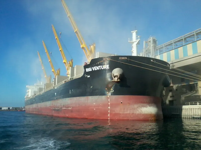Navire RIGI VENTURE à quai de phosphate (2017-01-17)
