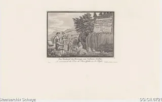 Gedenktafel für den Herzog von Sachsen-Gotha auf der Rigi (ca. 1840)