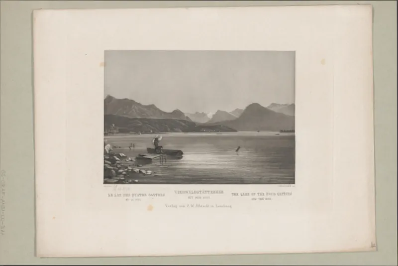 Vierwaldstättersee mit dem Rigi = Le lac des quatre cantons et le Rigi = The lake of the four cantons and the Rigi (approx. 1865)