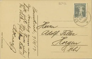 Stansstad with Bürgenstock 1131 m and Rigi 1800 m (ca. 1905)