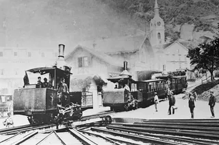 Vitznau, steam locomotive of the Vitznau-Rigi Railway, repro (unbekannt)