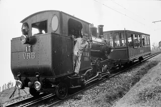 Paul Bühlmann on the occasion of a trip to Rigi, steam train (14.10.1979)