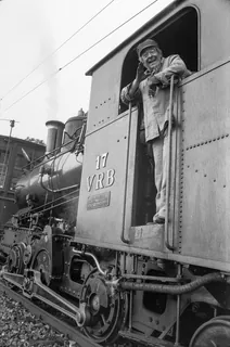Paul Bühlmann on the occasion of a trip to Rigi, steam train (14.10.1979)