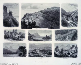 Sammelblatt Rigi-Arth-Goldau (ca. 1880)