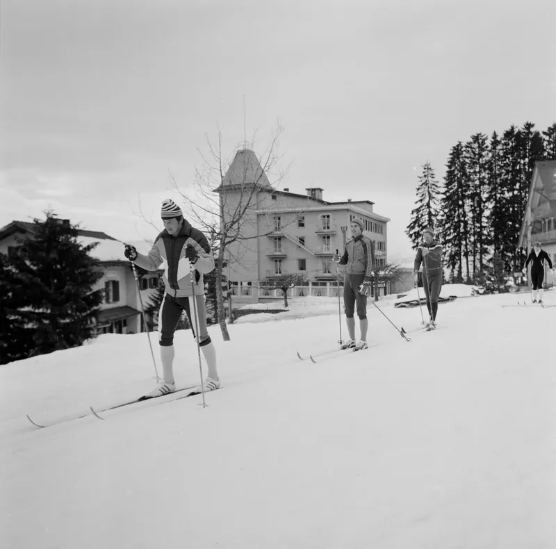 Rigi Kaltbad, cross-country skiing on the Rigi (5/1978)