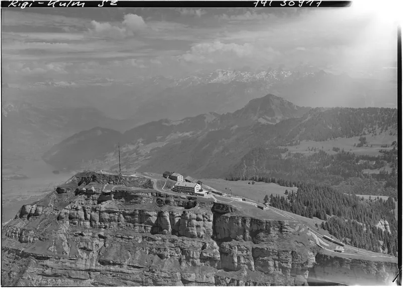 Rigi Kulm SZ, summit lot, also railroad track (09.07.1974)