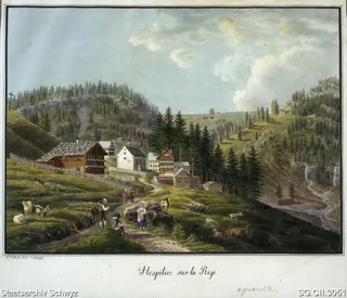 Rigi Klösterli mit Kapelle Maria zum Schnee (1825 - 1850)