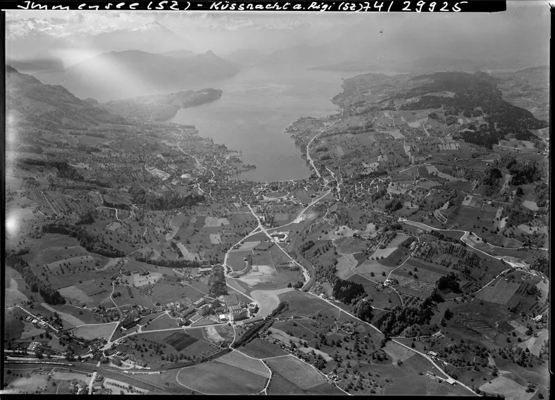 Immensee, with Küssnacht am Rigi and Lake Küssnacht (14.05.1974)