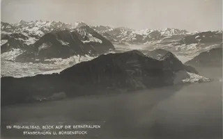 Rigi-Kaltbad, view of the Bernese Alps, Stanserhorn u. Bürgenstock (ca. 1930)
