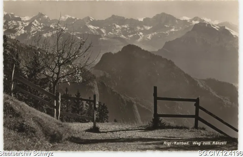 Rigi-Kaltbad: Weg zum Känzeli (1947)
