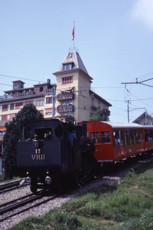Swiss Rail VRB 17 (16.8. 1981 at Rigi Kaltbad Station Switzerland)