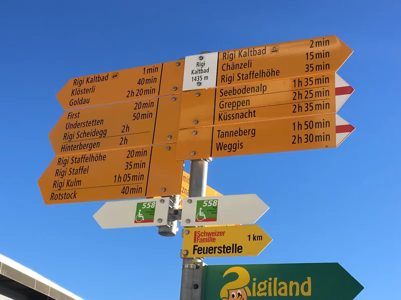 Wanderwegweiser Rigi Kaltbad 1435 (2017-12-24 14:26:28)