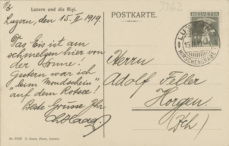 Lucerne, And the Rigi (vor 15.02.1919)