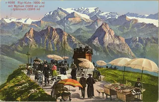 Rigi-Kulm, 1800 m, with Mythen 1903 m and Glärnisch 2910 m (vor 02.06.1919)