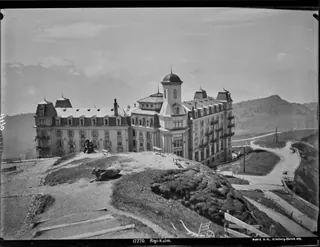 Kulm ( Rigi ), Grand Hotel Schreiber, Teilaussenansicht (1910)