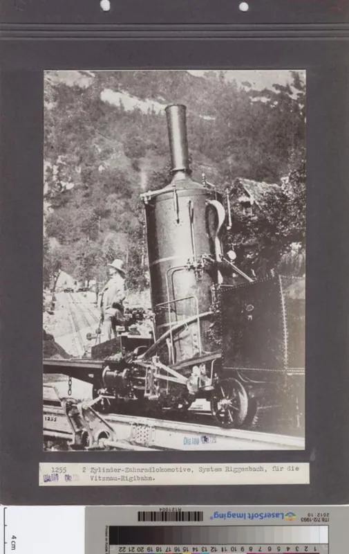 Vitznau- Rigi -Bahn H 1/2, 2 Zylinder-Zahnradlokomotive, System Riggenbach, für die Vitznau-Rigibahn (ca. 1927)