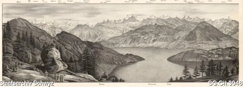 Panorama vom Rigi Känzeli aus (1830 - 1860)