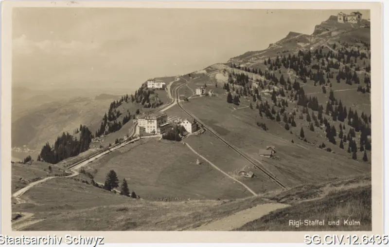 Blick auf Rigi-Staffel und Rigi-Kulm (1932)