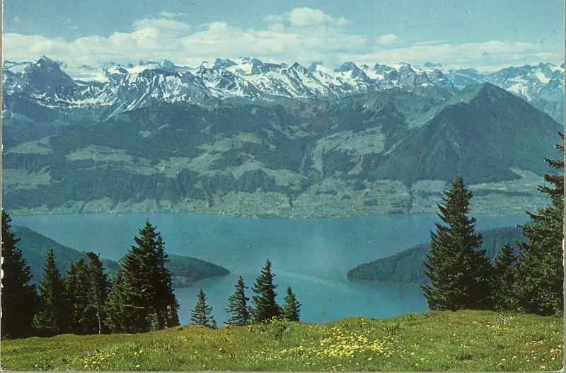 View from Rigi to Lake Lucerne, Uri and Unterwalden Alps (unbekannt)