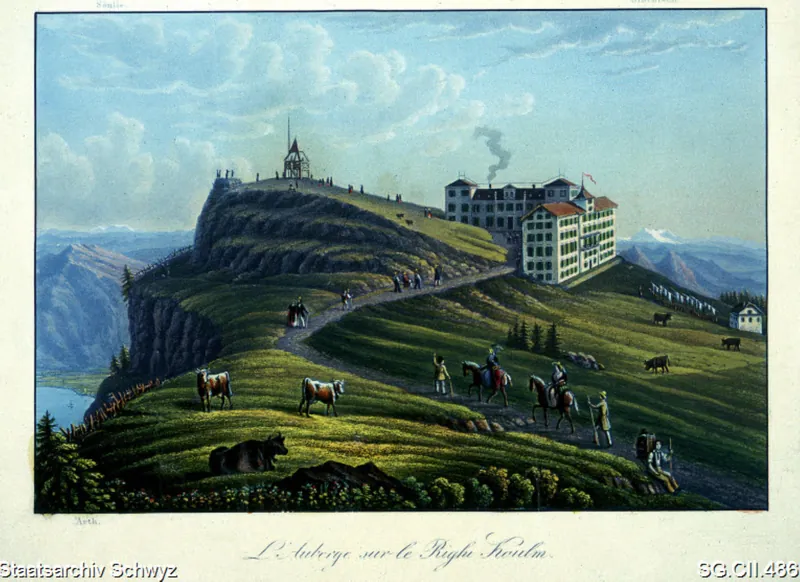 Hotel Rigi-Kulm mit Aussichtsturm (1860 - 1870)