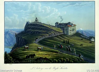 Hotel Rigi-Kulm mit Aussichtsturm (1860 - 1870)