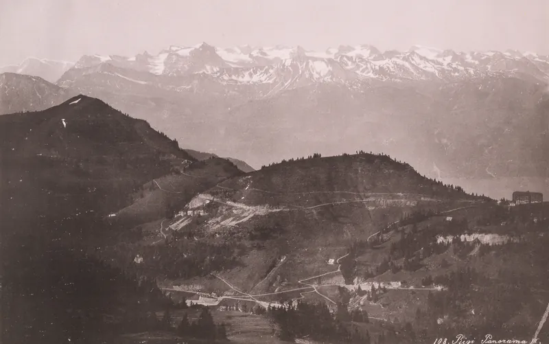Rigi, view from Rigi Kulm to the south (S) (1890)