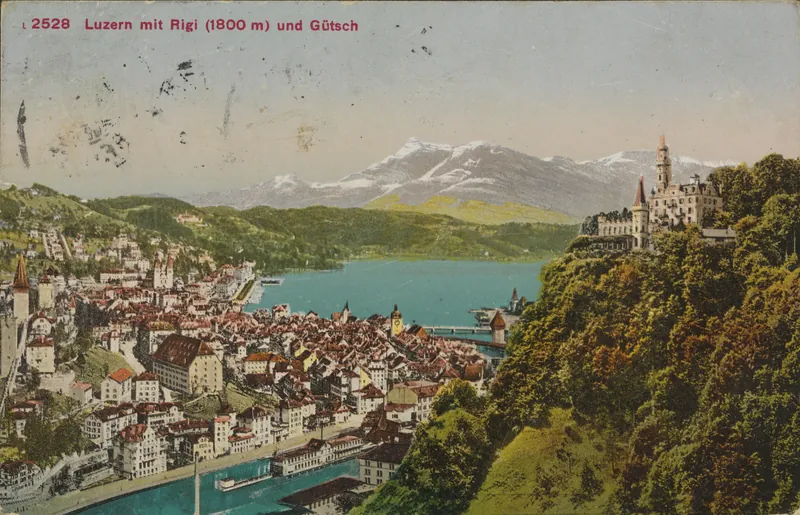 Lucerne with Rigi (1800 m) and Gütsch (vor 23.6.1912)