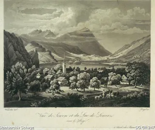 Seewen, Lauerzersee und die Rigi (1830 - 1840)