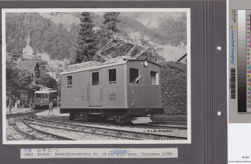 Elektrische Zahnradlokomotive No. 18 der Vitznau- Rigi Bahn (ca. 1938)