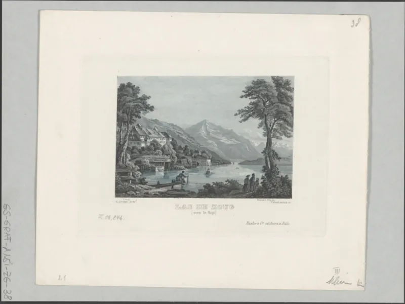 Lac de Zoug vers le Rigi (between approx. 1845 and approx. 1855)