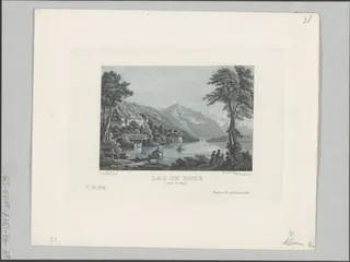 Lac de Zoug vers le Rigi (between approx. 1845 and approx. 1855)
