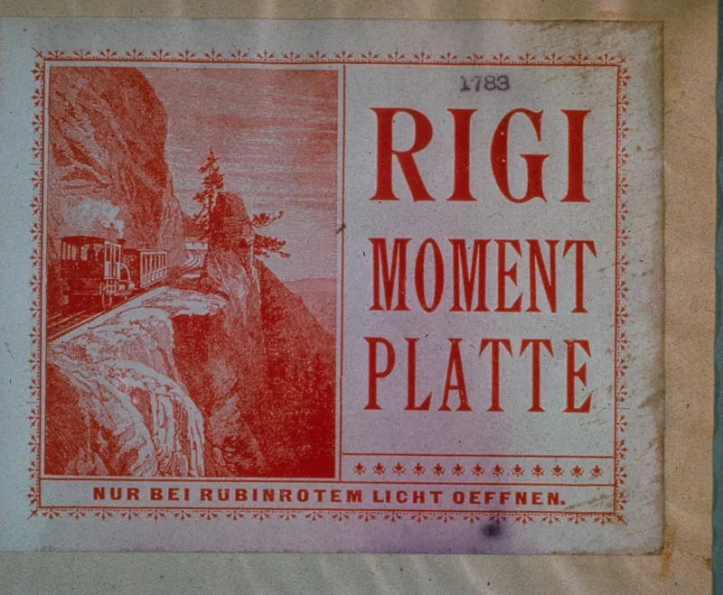 Rigi Moment plate, packaging label (ca. 1989)