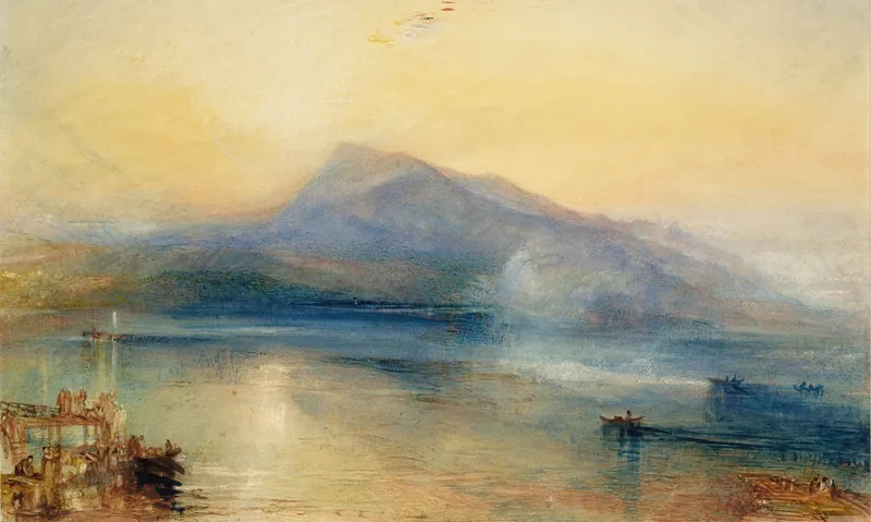 The Dark Rigi: The Lake of Lucerne, Showing the Rigi at Sunrise
