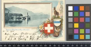 Gruss aus Zug : Quai mit Rigi & Berneralpen (1900)
