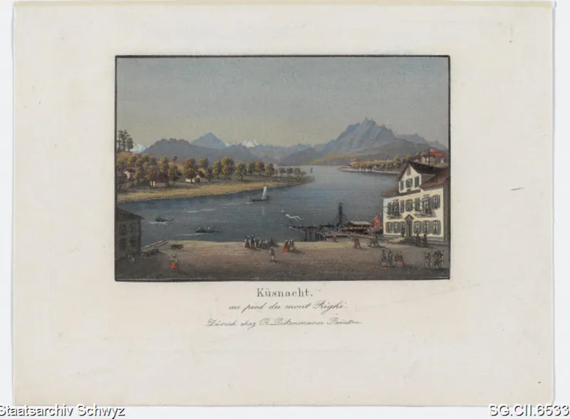 Dorf Küssnacht am Fusse des Rigi (ca. 1840)