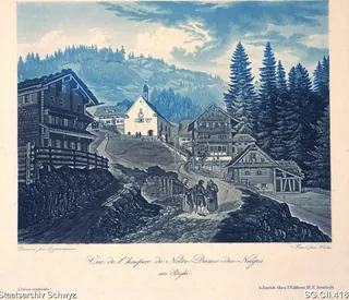 Kapelle Maria zum Schnee und Umgebung Rigi Klösterli (ca. 1830)