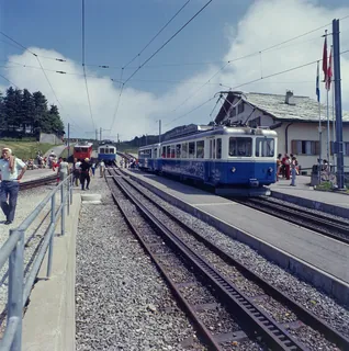 Rigi Relay Race, ARB train with BDhe 2/4 railcar No. 11 (1975)