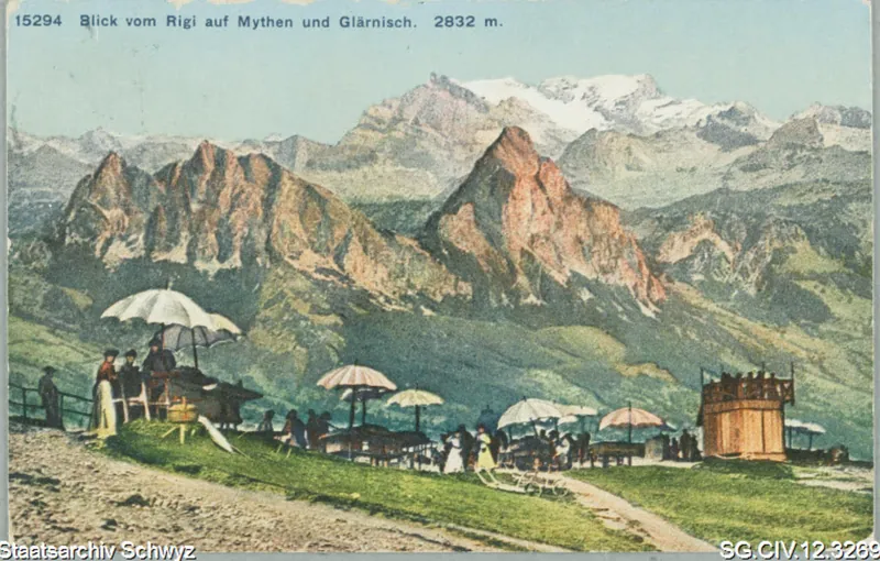 Blick vom Rigi auf die Mythen und Glärnisch (keine Angabe)